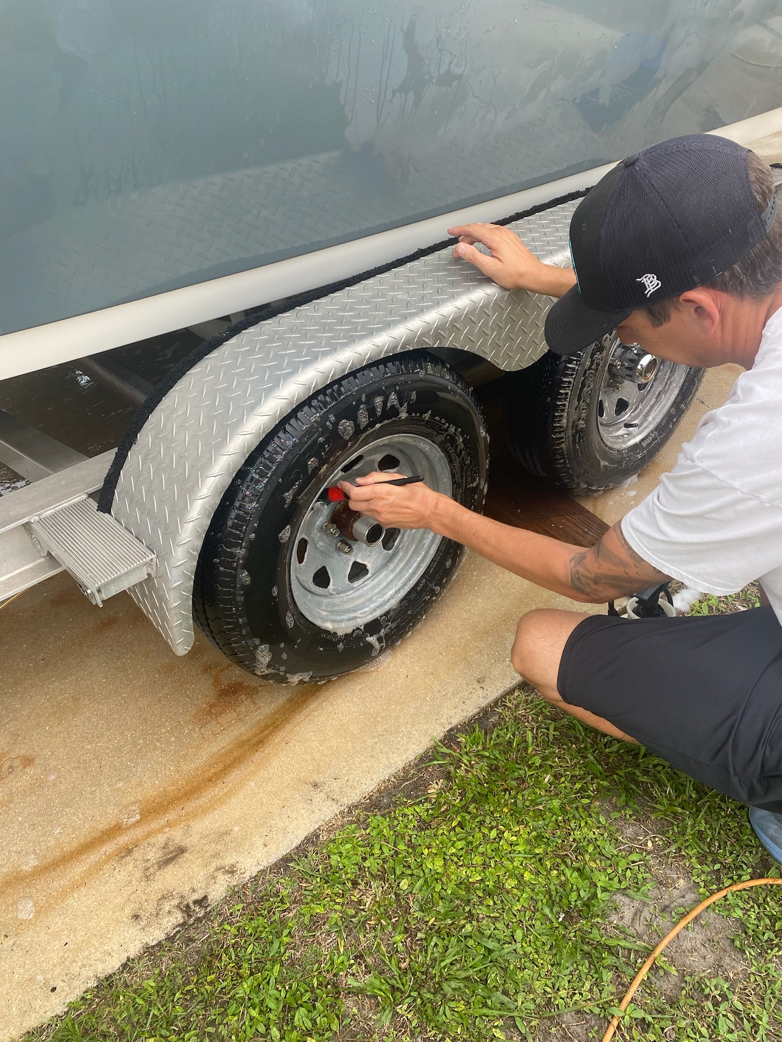 Boat interior detailing and cabin cleaning service in Southwest Florida showing upholstery and vinyl protection